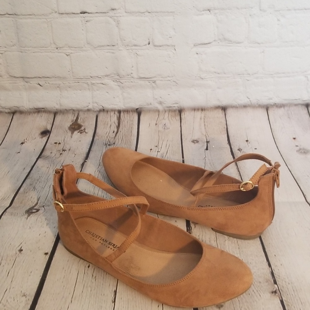 Tan Strapy Flats